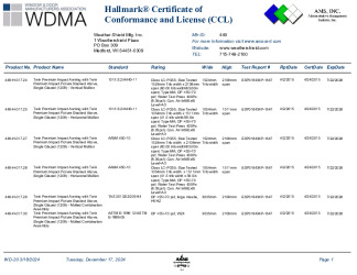 PR CERTIFICATE FL17697 R6 C CAC 449-H-017.24,25,27,28,29,30 1209 PREMIUM IMPACT AWNING, SINGLE GLAZE 7 22 26