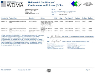 PR CERTIFICATE FL17697 R7 C CAC 449-H-017.31,33,34 1210 PREMIUM IMPACT AWNING