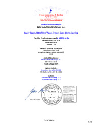 PR Instl Docs FL17700 R4 II 24 Ga. Super Span X Roof Panel HVHZ