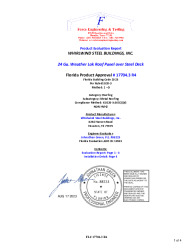 PR Instl Docs FL17704 R4 II 24 Ga. Weather Lok Roof Panel over Steel Deck