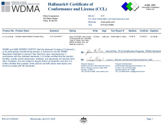 PR CERTIFICATE FL17769 R4 C CAC PELLA411CCL NON-IMPACT