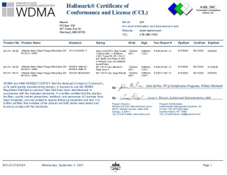 PR CERTIFICATE FL17783 R4 C CAC UDGPOLY-RT IZ4 60120 CCL 1136.08.09.10