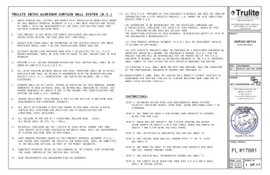 PR Instl Docs FL17881 R3 II Trulite SB750 aluminum curtain wall system N.I. SB750PA FL17881 REV 08.01.2023-ss