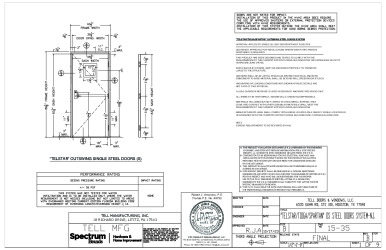 PR Instl Docs FL17900 R4 II 15-35 RevB TELSTAR-TIOGA-SPARTAN OS STEEL DOOR SYSTEM NI ss