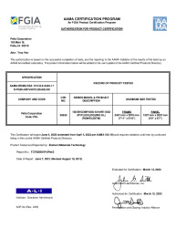 PR CERTIFICATE FL1824 R12 C CAC PELLA - 150-ENCOMPASS-AVANTI SGD   MAR. 2023