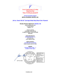 PR Instl Docs FL18524 R3 II 26 Ga. Classic Rib over Plywood