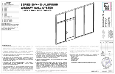 PR Instl Docs FL19002 R3 II ENV-450 Alum Window Wall System-JA-1695-23-SS