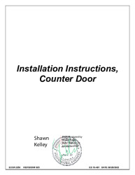 PR Instl Docs FL19075 R7 II 10-481 Installation Instructions, Counter Door SandS (2-13-26)