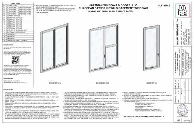 PR Instl Docs FL19164 R3 II EUROPEAN SERIES INSWING CASEMENT WINDOWS-JA-1425-23-SS