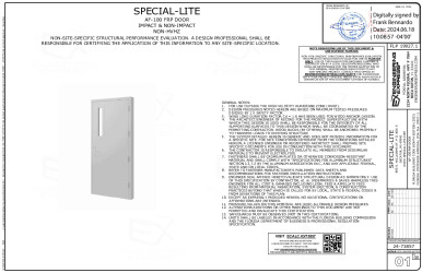 PR INSTL DOCS FL19927 R0 II DS-24-73857 - AF100 FLORIDA PRODUCT APPROVAL - DWG