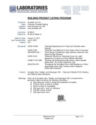 PR CERTIFICATE FL20069 R4 C CAC 03. B1023-2 - EDITION 8- DURADEK USA INC.- LISTING PAGE