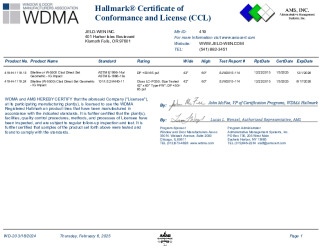 PR CERTIFICATE FL20116 R9 C CAC JELD-WEN419CCL - 2025-02-06T134930.539 20115.5