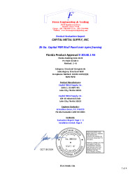 PR Instl Docs FL20148 R4 II 26 Ga. Capital PBR Structural Wall Panel