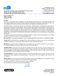 PR CERTIFICATE FL20482 R2 C CAC EVEREST ACRYLIC NOA EXTENSION
