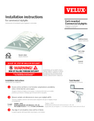 PR INSTL DOCS FL21040 R4 II INSTALLATION INSTRUCTIONS FOR COMMERCIAL SKYLIGHT