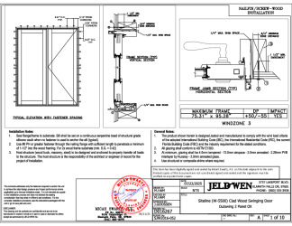PR Instl Docs FL21333 R8 II D016267 (21333.1) - Siteline (W-5500) Clad Wood Swinging Door Outswing 2P OX 75x95 DP50-55 WZ3 FBC Installs 7-22-25 DSS