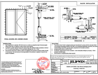 PR Instl Docs FL21333 R8 II D016267 (41623.2) - Siteline (W-5500) Clad Wood Swinging Door OSW 75x95 DP50 2P OX - WZ3 (mono) FBC Installs 7-22-25 DSS