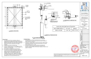 PR Instl Docs FL21333 R8 II SCE 25-12002 JW Custom Epic Clad OSW French 2 Panel Door (2.25in Panel) DSS
