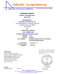 PR Instl Docs FL21580 R3 II 1 OffRidgeRoofVent EVALREPORT 