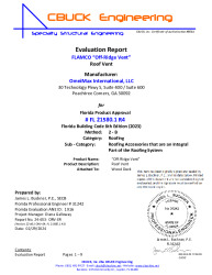 PR Instl Docs FL21580 R4 II 1 OffRidgeRoofVent EVALREPORT