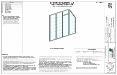 PR INSTL DOCS FL21632 R6 II SERIES 475 STOREFRONT-JA-1170-26