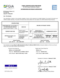 PR CERTIFICATE FL21637 R15 C CAC MI WINDOWS - 1620 SH (FIN  FINLESS) (9A)  IMPACT   FEB. 2023 (EXT.5) 18143
