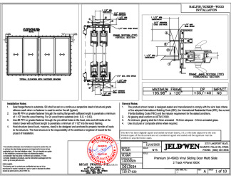 PR Instl Docs FL21704 R9 II D013934 (21704.4) - Premium (V-4500) Vinyl Sliding Door Multi Slide 2T-4P XXXX 196x120 PG35-Sill Riser FBC 12-16-25 DSS