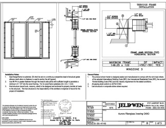PR Instl Docs FL21838 R10 II D1000209 - Aurora FG ISW Glazed Impact OXXO (12-0x10-0) 2 1-4 Panel WZ3 FBC Installs 2-3-2023 SEALED