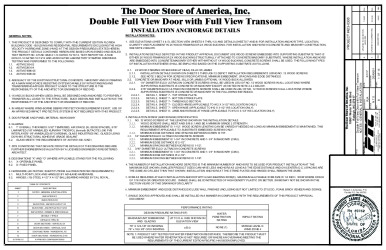 PR Instl Docs FL21873 R3 II DSA0001 RevB ImpactDouble6010DoorXX ss