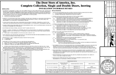 PR Instl Docs FL21873 R3 II DSA0006 RevA Complete Collection NON-HVHZ - Inswing ss