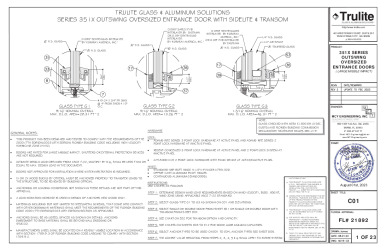 PR Instl Docs FL21892 R3 II SERIES 351 ALUMINUM OUT-SWING DOORS FA AD16-33 08.01.2023-ss