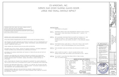 PR INSTL DOCS FL22267 R12 II ES-SGD2020 SLIDING GLASS DOOR LMI SMI FL22267 AD16-29 REV 09.05.2023 SS