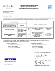 PR CERTIFICATE FL22281 R11 C CAC LC-PG50-60X60 DP-55 WZ2 NEW