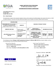 PR CERTIFICATE FL22281 R11 C CAC LC-PG50 36X72 DP-55 WZ2 NEW1