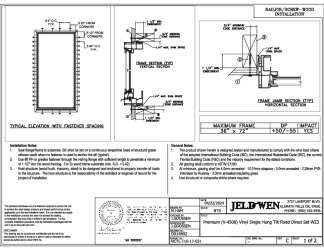 PR Instl Docs FL22281 R13 II D014692 - Premium (V-4500) Vinyl Single Hung Tilt Fixed Direct Set O WZ3 36x72 DP50-55 AT Installs 4-22-24 - Sealed