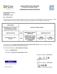 PR CERTIFICATE FL22286 R7 C CAC XXX-LC-PG35 120X84 DP-40 NEW
