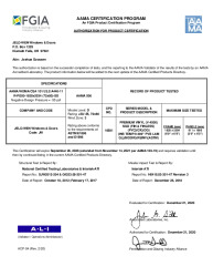 PR CERTIFICATE FL22292 R7 C CAC XO LC-PG50 72X80 WZ3 NEW