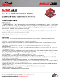 PR Instl Docs FL22316 R6 II EpiStik I and W Installation Instructions Florida