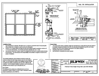 PR Instl Docs FL22371 R8 II Premium Vinyl Single Hung Side Load XXX Install Package FBC 108x80 01-22-21 SEALED