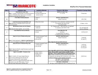 PR INSTL DOCS FL22399 R2 II COPY OF MIRAFLEX III IG FOR PLYWOOD SUBSTRATES 02042025