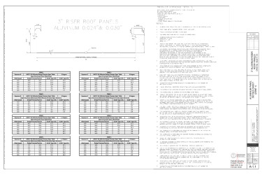 PR Instl Docs FL22840 R3 II Alumflo - Riser Roof Panel (Aluminum and Galvalume) Plans SHEET A-1.1