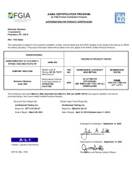 PR CERTIFICATE FL228 R26 C CAC 42-19 PW TWIN IMPACT TEMPERED 73X74 R50