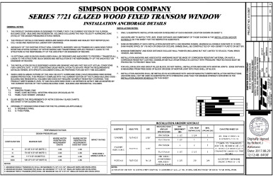 PR Instl Docs FL23103 R6 II SIMP0014 Rev0 Series7721 FixedTransom OOO ss