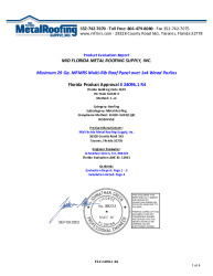 PR Instl Docs FL24096 R4 II 29 Ga. Multi-Rib over 1x4 Wood Purlins