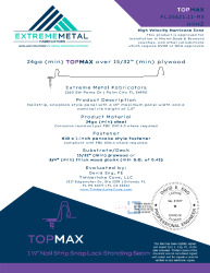 PR TECH DOCS FL25621 R3 AE 24GA TOPMAX PLYWOOD HVHZ