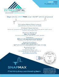 PR TECH DOCS FL25621 R3 AE 26GA SNAPMAX PLYWOOD D
