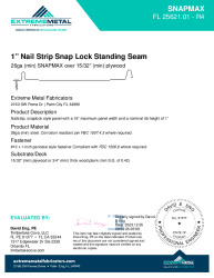 PR INSTL DOCS FL25621 R4 II 26GA SNAPMAX PLYWOOD
