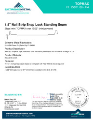 PR Instl Docs FL25621 R4 II 26ga TopMax 19in plywood