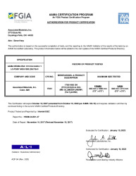 PR CERTIFICATE FL26514 R5 C CAC AAMA CERT CPD (A) 17061 (38 X 74)
