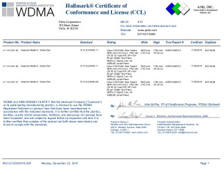 PR CERTIFICATE FL26584 R4 C CAC PELLA411CCL 143.5 X 70.25